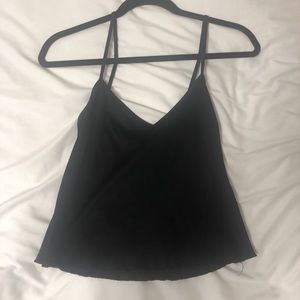 Black loose tank top